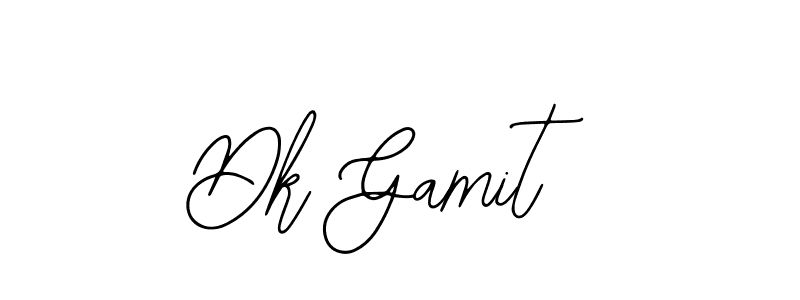 Dk Gamit stylish signature style. Best Handwritten Sign (Bearetta-2O07w) for my name. Handwritten Signature Collection Ideas for my name Dk Gamit. Dk Gamit signature style 12 images and pictures png