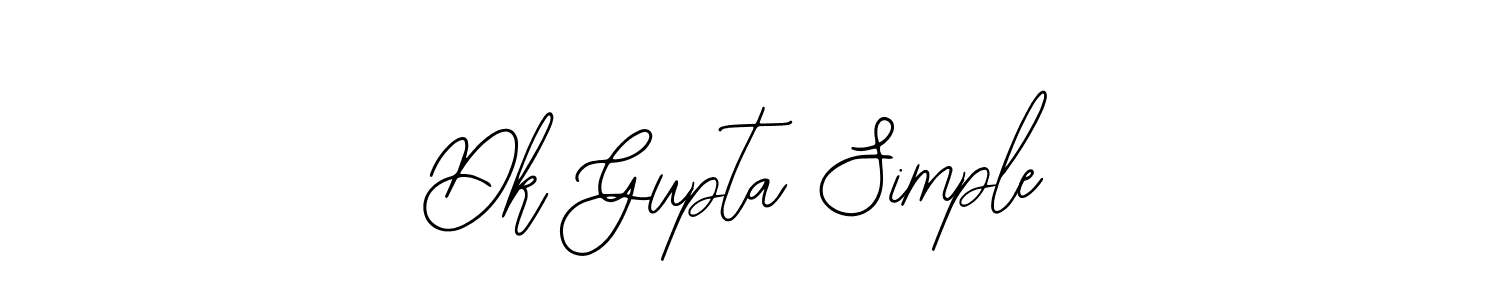 Design your own signature with our free online signature maker. With this signature software, you can create a handwritten (Bearetta-2O07w) signature for name Dk Gupta Simple. Dk Gupta Simple signature style 12 images and pictures png