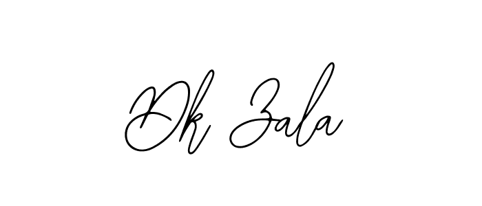 if you are searching for the best signature style for your name Dk Zala. so please give up your signature search. here we have designed multiple signature styles  using Bearetta-2O07w. Dk Zala signature style 12 images and pictures png