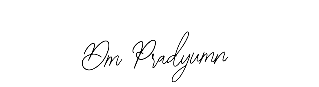 How to make Dm Pradyumn name signature. Use Bearetta-2O07w style for creating short signs online. This is the latest handwritten sign. Dm Pradyumn signature style 12 images and pictures png