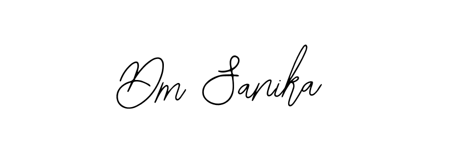 Use a signature maker to create a handwritten signature online. With this signature software, you can design (Bearetta-2O07w) your own signature for name Dm Sanika. Dm Sanika signature style 12 images and pictures png