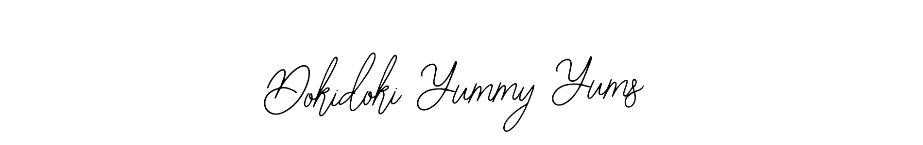 Similarly Bearetta-2O07w is the best handwritten signature design. Signature creator online .You can use it as an online autograph creator for name Dokidoki Yummy Yums. Dokidoki Yummy Yums signature style 12 images and pictures png