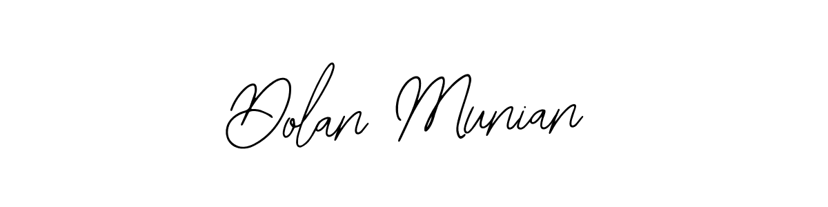 How to make Dolan Munian name signature. Use Bearetta-2O07w style for creating short signs online. This is the latest handwritten sign. Dolan Munian signature style 12 images and pictures png