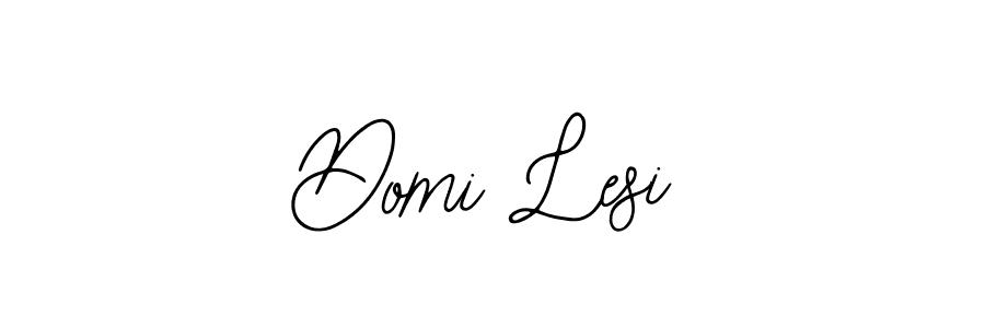 You should practise on your own different ways (Bearetta-2O07w) to write your name (Domi Lesi) in signature. don't let someone else do it for you. Domi Lesi signature style 12 images and pictures png