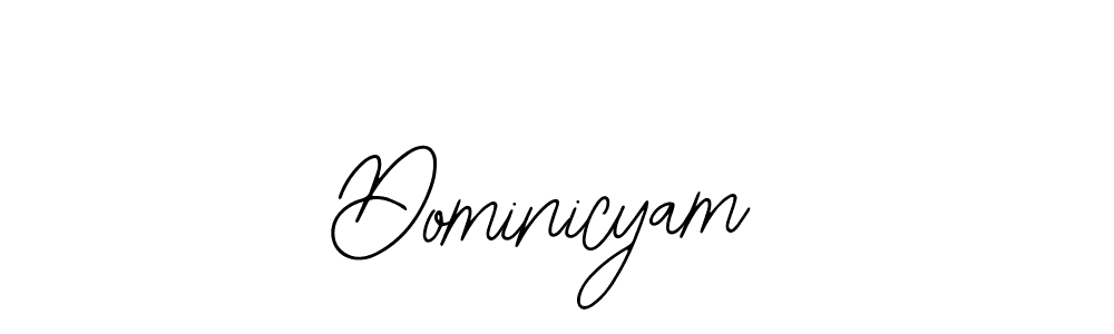 How to make Dominicyam name signature. Use Bearetta-2O07w style for creating short signs online. This is the latest handwritten sign. Dominicyam signature style 12 images and pictures png