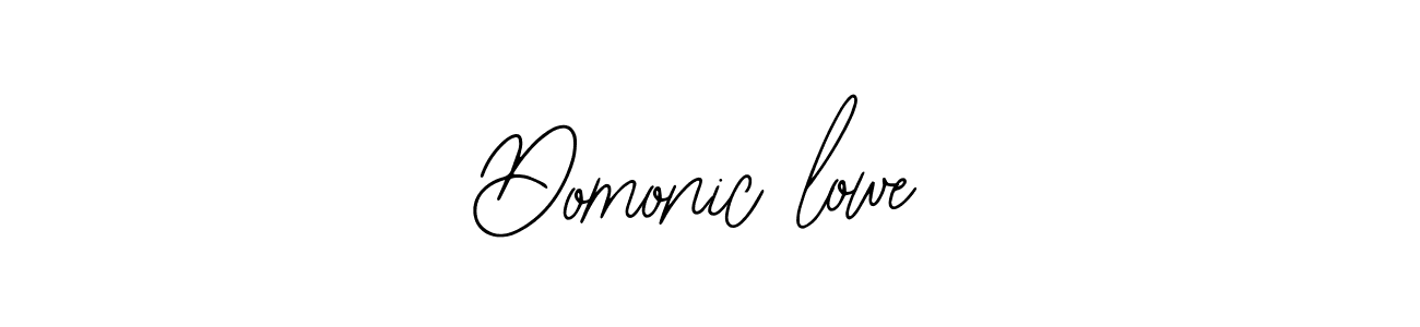 Design your own signature with our free online signature maker. With this signature software, you can create a handwritten (Bearetta-2O07w) signature for name Domonic lowe. Domonic lowe signature style 12 images and pictures png