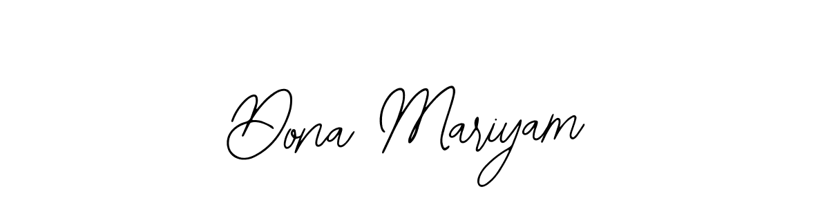 The best way (Bearetta-2O07w) to make a short signature is to pick only two or three words in your name. The name Dona Mariyam include a total of six letters. For converting this name. Dona Mariyam signature style 12 images and pictures png