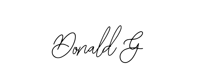 You should practise on your own different ways (Bearetta-2O07w) to write your name (Donald G) in signature. don't let someone else do it for you. Donald G signature style 12 images and pictures png