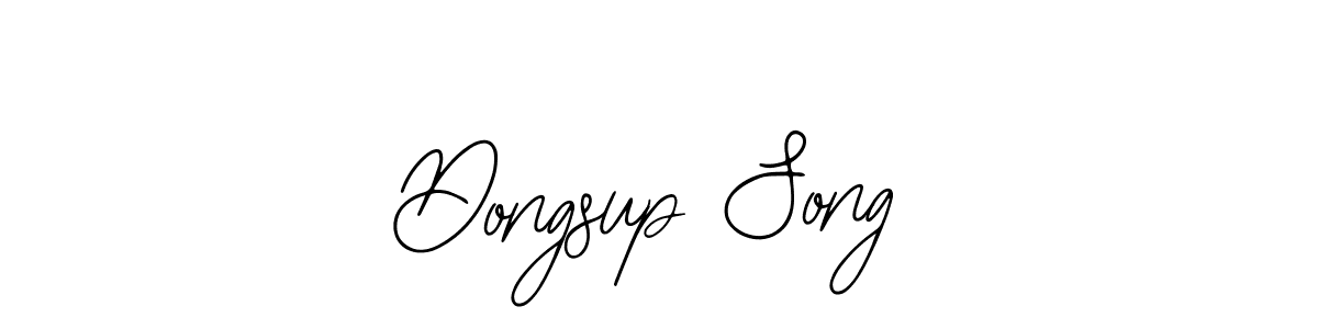 How to make Dongsup Song name signature. Use Bearetta-2O07w style for creating short signs online. This is the latest handwritten sign. Dongsup Song signature style 12 images and pictures png