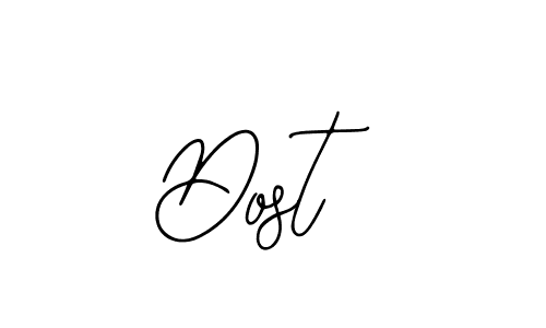 How to make Dost  name signature. Use Bearetta-2O07w style for creating short signs online. This is the latest handwritten sign. Dost  signature style 12 images and pictures png