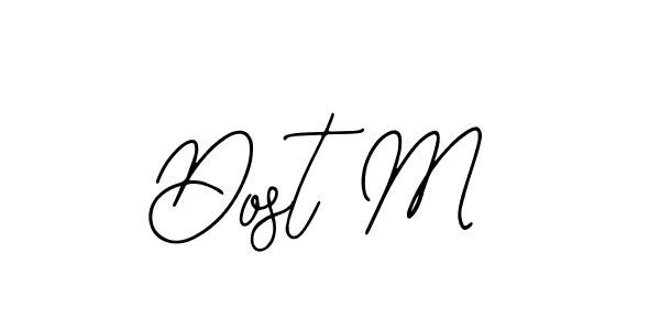 if you are searching for the best signature style for your name Dost M. so please give up your signature search. here we have designed multiple signature styles  using Bearetta-2O07w. Dost M signature style 12 images and pictures png