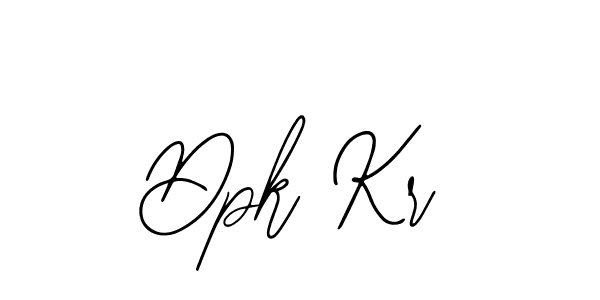 How to make Dpk Kr name signature. Use Bearetta-2O07w style for creating short signs online. This is the latest handwritten sign. Dpk Kr signature style 12 images and pictures png