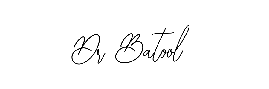 Design your own signature with our free online signature maker. With this signature software, you can create a handwritten (Bearetta-2O07w) signature for name Dr Batool. Dr Batool signature style 12 images and pictures png