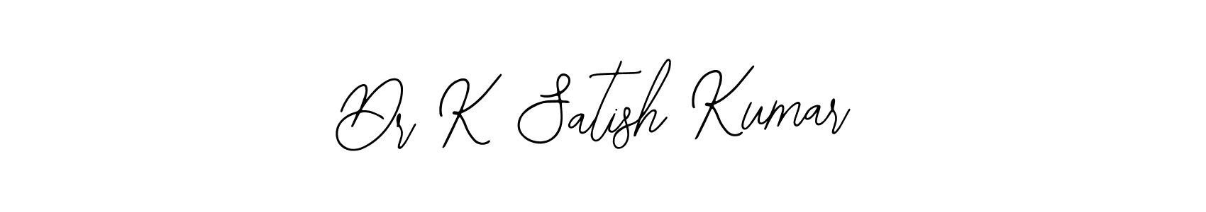 The best way (Bearetta-2O07w) to make a short signature is to pick only two or three words in your name. The name Dr K Satish Kumar include a total of six letters. For converting this name. Dr K Satish Kumar signature style 12 images and pictures png