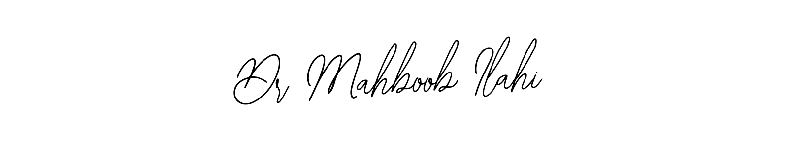 How to make Dr Mahboob Ilahi name signature. Use Bearetta-2O07w style for creating short signs online. This is the latest handwritten sign. Dr Mahboob Ilahi signature style 12 images and pictures png