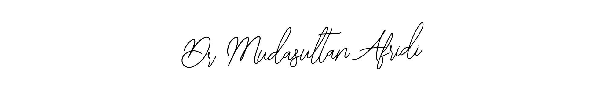 You should practise on your own different ways (Bearetta-2O07w) to write your name (Dr Mudasultan Afridi) in signature. don't let someone else do it for you. Dr Mudasultan Afridi signature style 12 images and pictures png