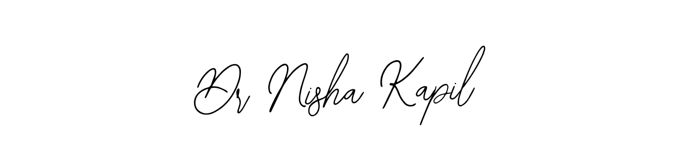 How to make Dr Nisha Kapil name signature. Use Bearetta-2O07w style for creating short signs online. This is the latest handwritten sign. Dr Nisha Kapil signature style 12 images and pictures png