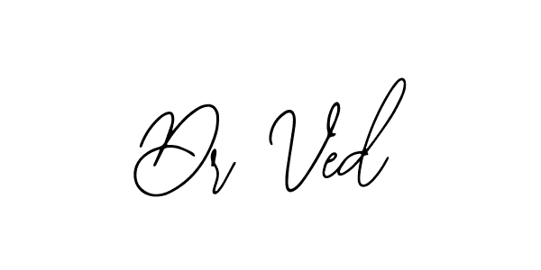 How to make Dr Ved name signature. Use Bearetta-2O07w style for creating short signs online. This is the latest handwritten sign. Dr Ved signature style 12 images and pictures png