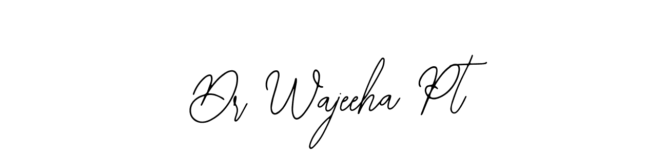 The best way (Bearetta-2O07w) to make a short signature is to pick only two or three words in your name. The name Dr Wajeeha Pt include a total of six letters. For converting this name. Dr Wajeeha Pt signature style 12 images and pictures png