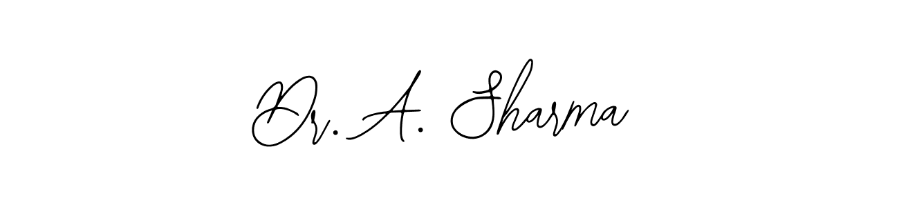 The best way (Bearetta-2O07w) to make a short signature is to pick only two or three words in your name. The name Dr. A. Sharma include a total of six letters. For converting this name. Dr. A. Sharma signature style 12 images and pictures png