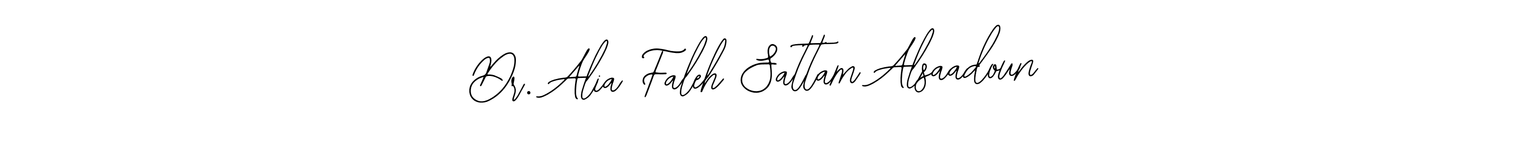 How to make Dr. Alia Faleh Sattam Alsaadoun name signature. Use Bearetta-2O07w style for creating short signs online. This is the latest handwritten sign. Dr. Alia Faleh Sattam Alsaadoun signature style 12 images and pictures png