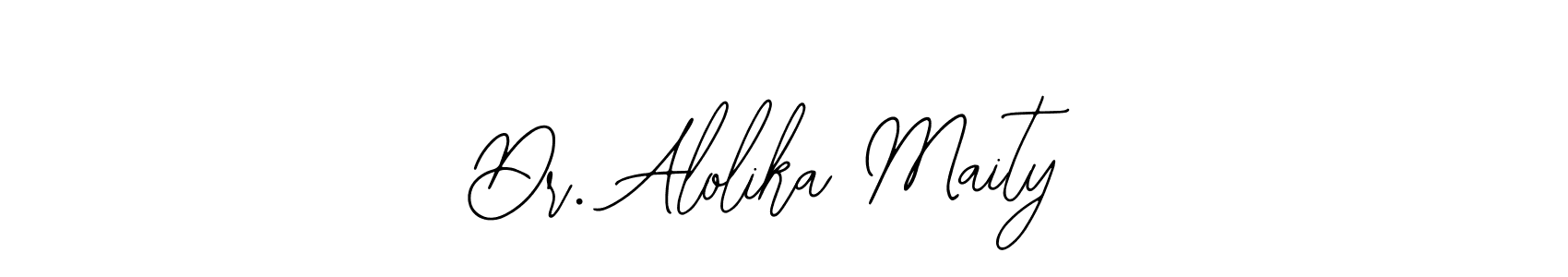 Similarly Bearetta-2O07w is the best handwritten signature design. Signature creator online .You can use it as an online autograph creator for name Dr. Alolika Maity. Dr. Alolika Maity signature style 12 images and pictures png