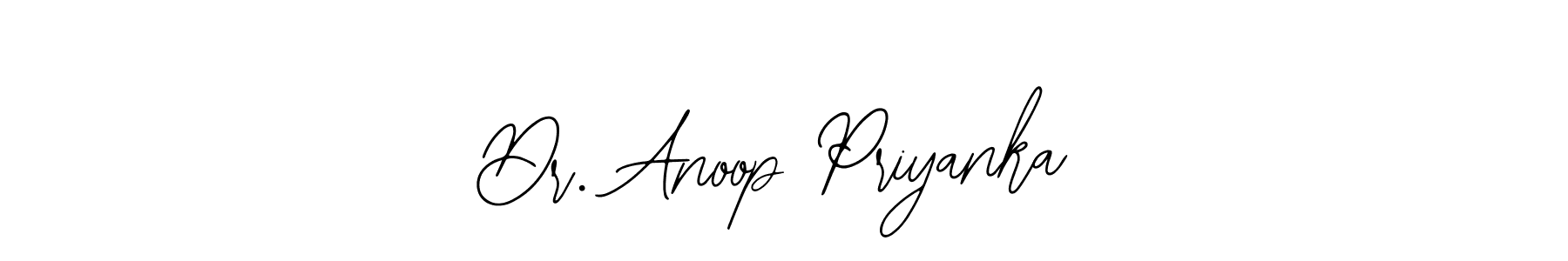 How to make Dr. Anoop Priyanka name signature. Use Bearetta-2O07w style for creating short signs online. This is the latest handwritten sign. Dr. Anoop Priyanka signature style 12 images and pictures png