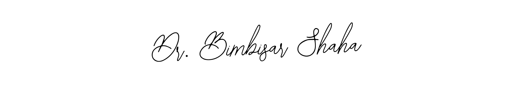The best way (Bearetta-2O07w) to make a short signature is to pick only two or three words in your name. The name Dr. Bimbisar Shaha include a total of six letters. For converting this name. Dr. Bimbisar Shaha signature style 12 images and pictures png