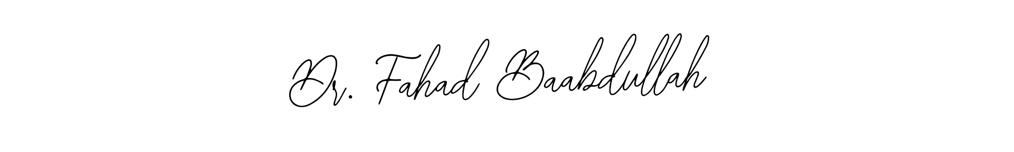 Make a beautiful signature design for name Dr. Fahad Baabdullah. Use this online signature maker to create a handwritten signature for free. Dr. Fahad Baabdullah signature style 12 images and pictures png