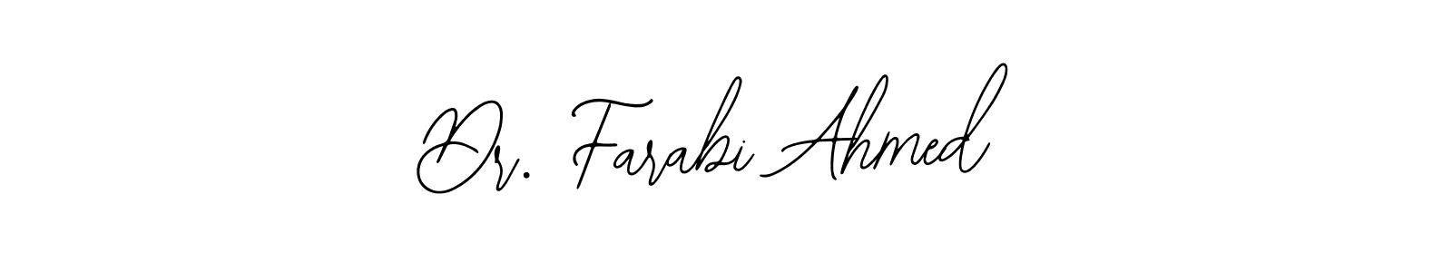 The best way (Bearetta-2O07w) to make a short signature is to pick only two or three words in your name. The name Dr. Farabi Ahmed include a total of six letters. For converting this name. Dr. Farabi Ahmed signature style 12 images and pictures png