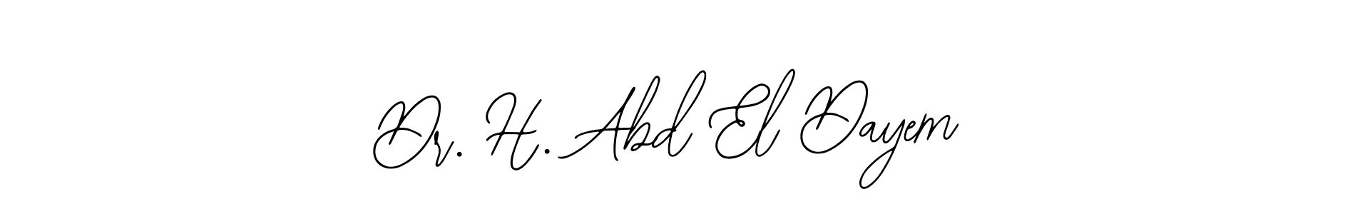 The best way (Bearetta-2O07w) to make a short signature is to pick only two or three words in your name. The name Dr. H. Abd El Dayem include a total of six letters. For converting this name. Dr. H. Abd El Dayem signature style 12 images and pictures png