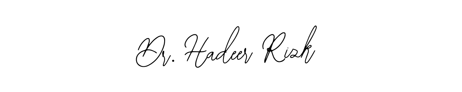 The best way (Bearetta-2O07w) to make a short signature is to pick only two or three words in your name. The name Dr. Hadeer Rizk include a total of six letters. For converting this name. Dr. Hadeer Rizk signature style 12 images and pictures png