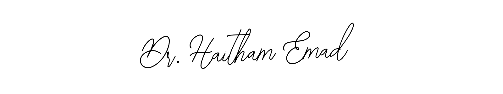 The best way (Bearetta-2O07w) to make a short signature is to pick only two or three words in your name. The name Dr. Haitham Emad include a total of six letters. For converting this name. Dr. Haitham Emad signature style 12 images and pictures png