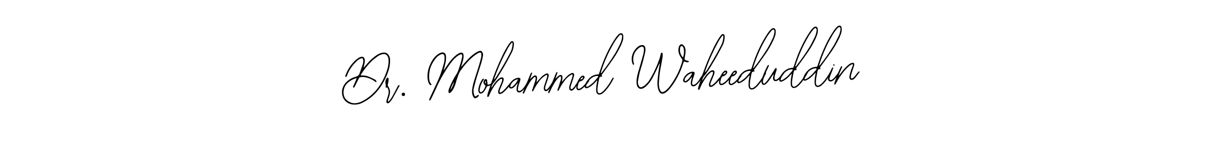 How to make Dr. Mohammed Waheeduddin name signature. Use Bearetta-2O07w style for creating short signs online. This is the latest handwritten sign. Dr. Mohammed Waheeduddin signature style 12 images and pictures png