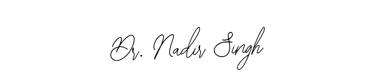 Also we have Dr. Nadir Singh name is the best signature style. Create professional handwritten signature collection using Bearetta-2O07w autograph style. Dr. Nadir Singh signature style 12 images and pictures png