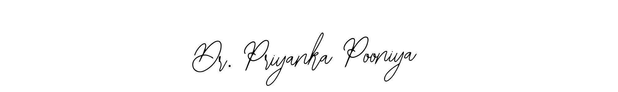 Use a signature maker to create a handwritten signature online. With this signature software, you can design (Bearetta-2O07w) your own signature for name Dr. Priyanka Pooniya. Dr. Priyanka Pooniya signature style 12 images and pictures png