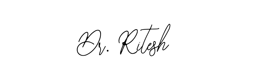 You should practise on your own different ways (Bearetta-2O07w) to write your name (Dr. Ritesh) in signature. don't let someone else do it for you. Dr. Ritesh signature style 12 images and pictures png