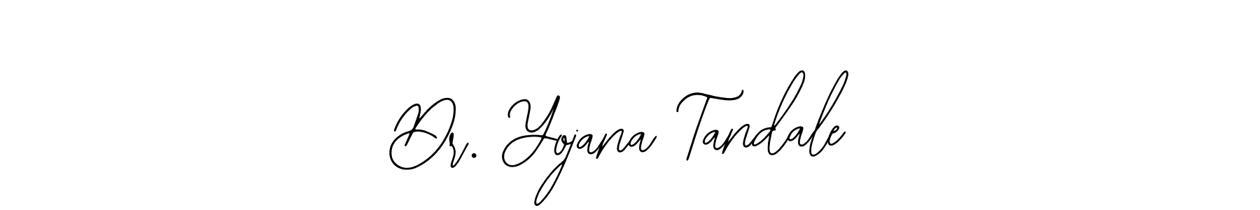 You should practise on your own different ways (Bearetta-2O07w) to write your name (Dr. Yojana Tandale) in signature. don't let someone else do it for you. Dr. Yojana Tandale signature style 12 images and pictures png