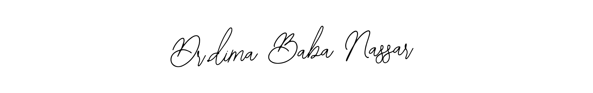 You should practise on your own different ways (Bearetta-2O07w) to write your name (Dr.dima Baba Nassar) in signature. don't let someone else do it for you. Dr.dima Baba Nassar signature style 12 images and pictures png