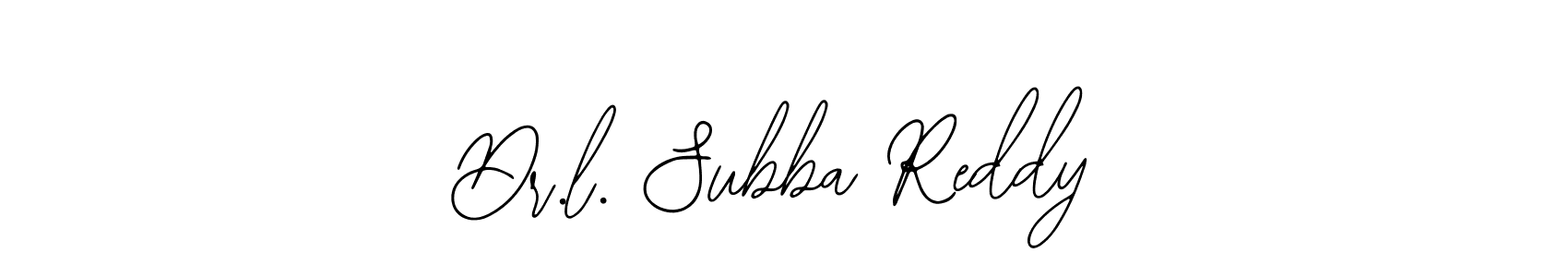 Use a signature maker to create a handwritten signature online. With this signature software, you can design (Bearetta-2O07w) your own signature for name Dr.l. Subba Reddy. Dr.l. Subba Reddy signature style 12 images and pictures png