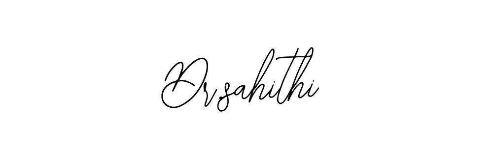 You should practise on your own different ways (Bearetta-2O07w) to write your name (Dr.sahithi) in signature. don't let someone else do it for you. Dr.sahithi signature style 12 images and pictures png