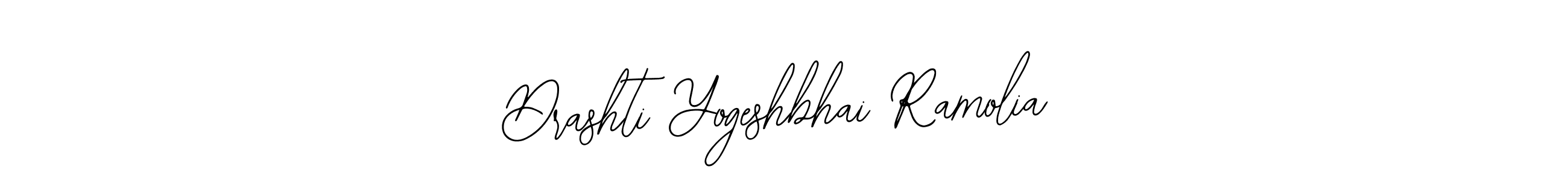 The best way (Bearetta-2O07w) to make a short signature is to pick only two or three words in your name. The name Drashti Yogeshbhai Ramolia include a total of six letters. For converting this name. Drashti Yogeshbhai Ramolia signature style 12 images and pictures png