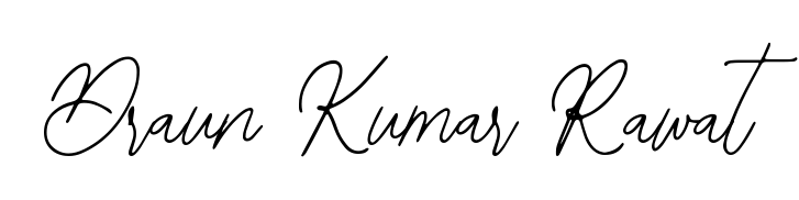 The Bearetta-2O07w font gives name Draun Kumar Rawat a signature that looks effortless yet distinguished. Download high-res PNG instantly. Draun Kumar Rawat signature style 12 images and pictures png