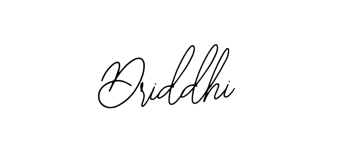 How to make Driddhi name signature. Use Bearetta-2O07w style for creating short signs online. This is the latest handwritten sign. Driddhi signature style 12 images and pictures png