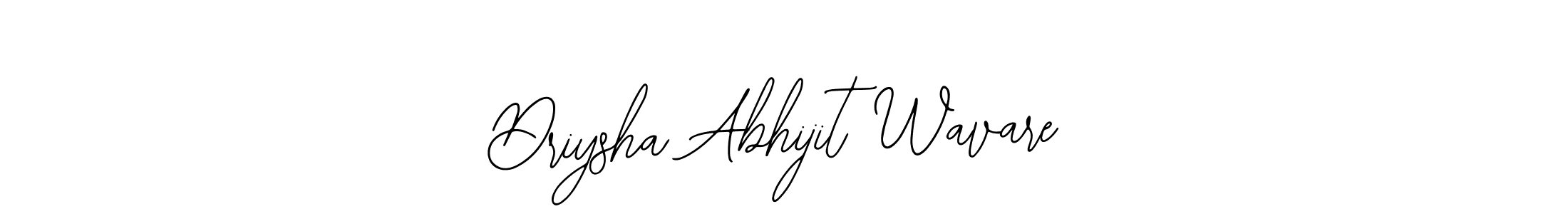 Create a beautiful signature design for name Driysha Abhijit Wavare. With this signature (Bearetta-2O07w) fonts, you can make a handwritten signature for free. Driysha Abhijit Wavare signature style 12 images and pictures png