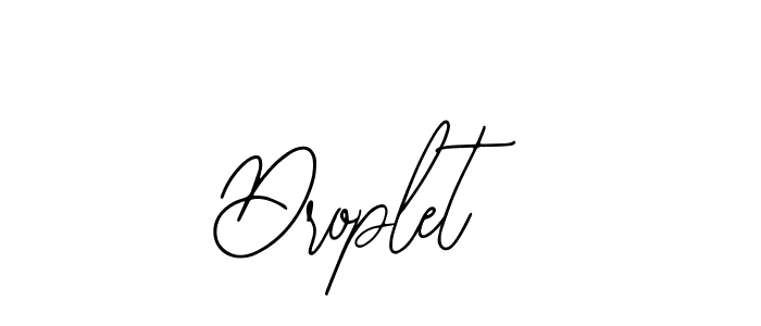 Use a signature maker to create a handwritten signature online. With this signature software, you can design (Bearetta-2O07w) your own signature for name Droplet. Droplet signature style 12 images and pictures png