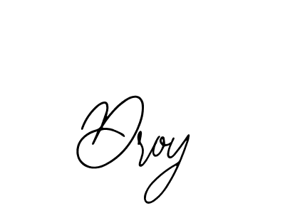 How to make Droy signature? Bearetta-2O07w is a professional autograph style. Create handwritten signature for Droy name. Droy signature style 12 images and pictures png