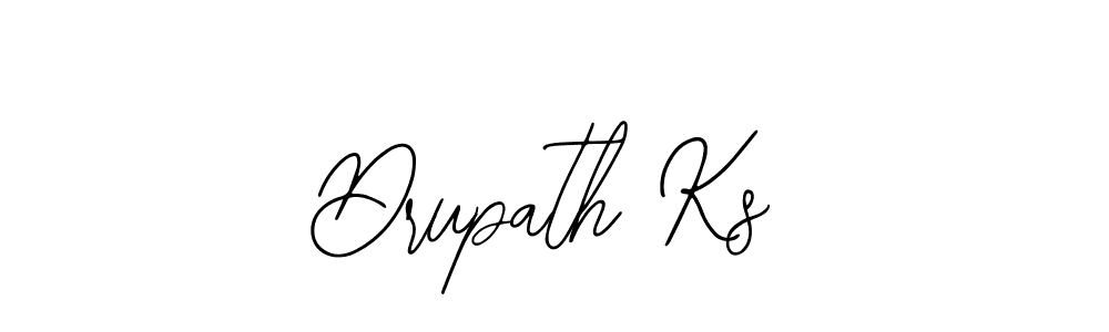 How to make Drupath Ks name signature. Use Bearetta-2O07w style for creating short signs online. This is the latest handwritten sign. Drupath Ks signature style 12 images and pictures png