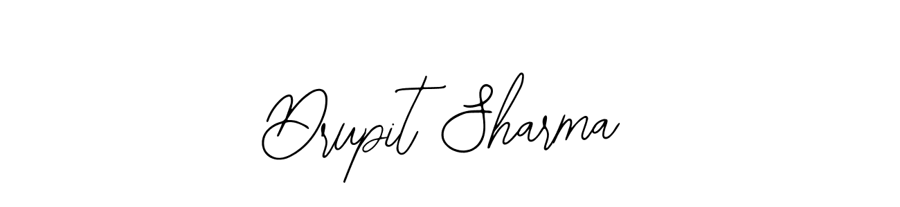 How to make Drupit Sharma name signature. Use Bearetta-2O07w style for creating short signs online. This is the latest handwritten sign. Drupit Sharma signature style 12 images and pictures png