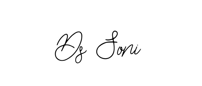 Use a signature maker to create a handwritten signature online. With this signature software, you can design (Bearetta-2O07w) your own signature for name Ds Soni. Ds Soni signature style 12 images and pictures png